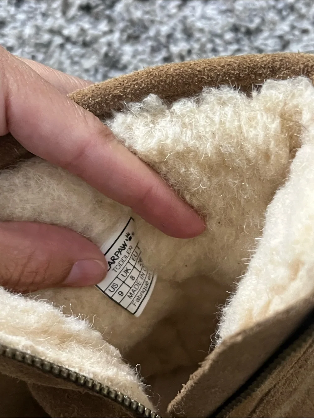 BearPaw Kids Brown Suede Shearling-Lined Boots